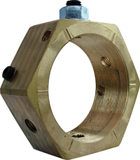 EN 20 - 20mm Brass earthing nut for 6mm m/c cable (6 Pk)