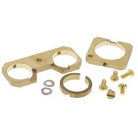 407 Brass earthing clamp kit [(x1 M20 clamps+screws)+ (x1 M25 clamps+screws)] - EC407