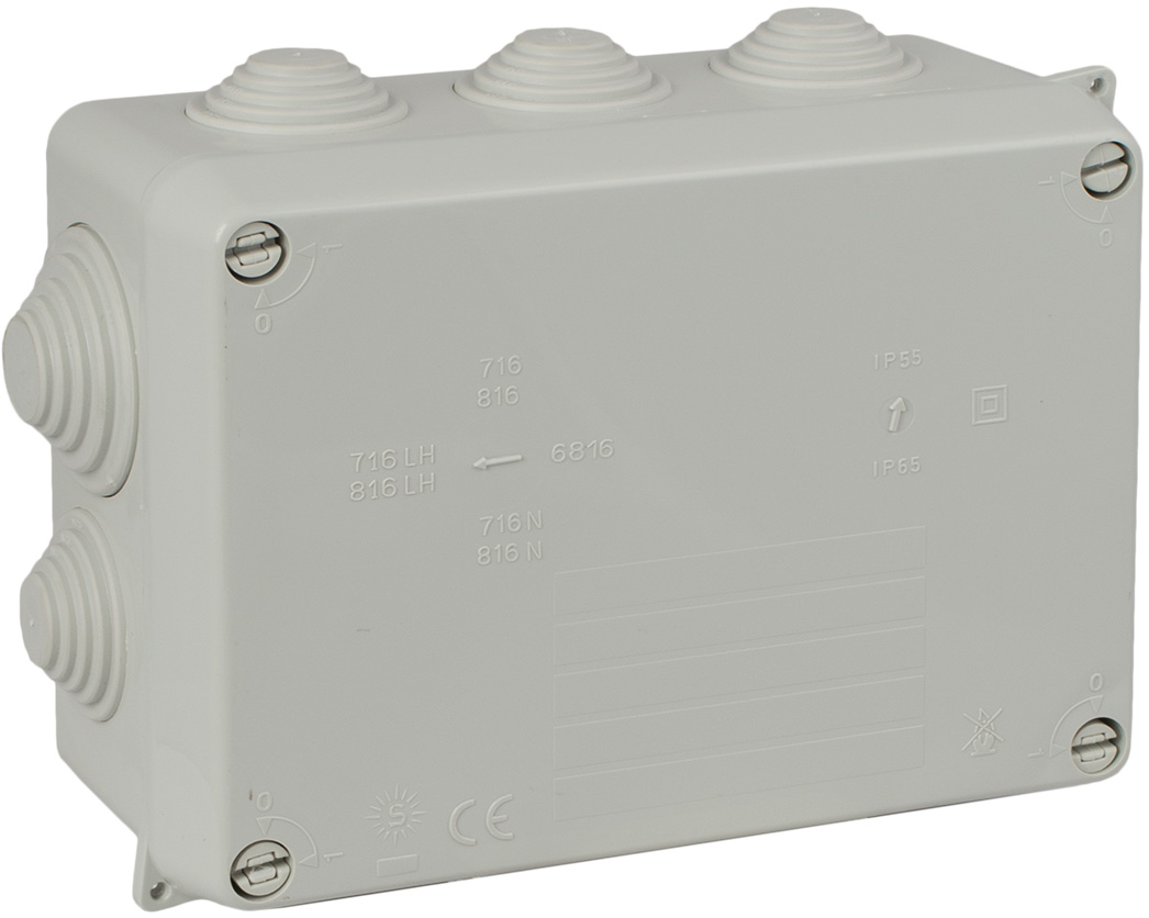 WIB 2/E (716LH) 160 x 120 x 71mm IP54 enclosure c/w M25/M32