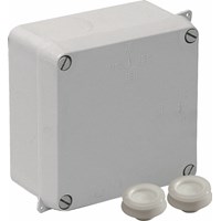 815CLIXX WIB 1 c/w CLIXX M20 (x2) 110 x 110 x 60mm IP65 Grey Junction box [Single]