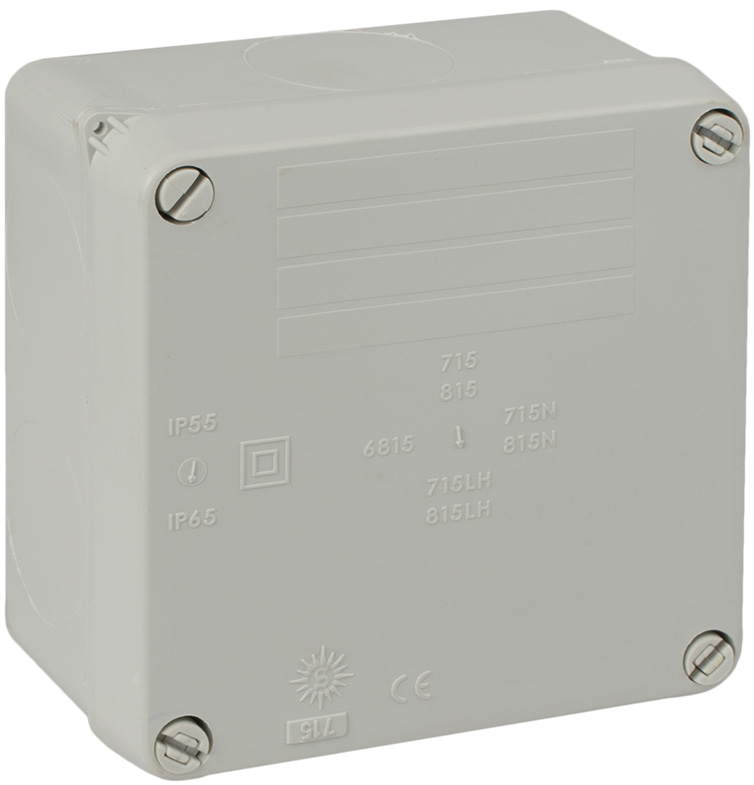 WIB 1 110 x 110 x 60mm IP65 Grey Junction box [Single]