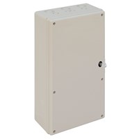 270Wx140Dx500H IP65 Plain lid smooth sides enclosure c/w Plastic/Metal Key Lock