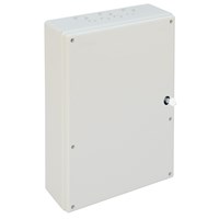 362Wx140Dx500H IP65 Plain lid smooth sides enclosure c/w Plastic/Metal Key Lock