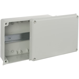 WIB 4/DR 230 x 180 x 88mm IP65 RAL7035 Junction Box c/w DIN rail