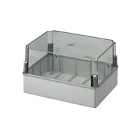 CLDLWIB13 IP56 300 x 220 x 180mm Grey ABS box with clear lid [4]