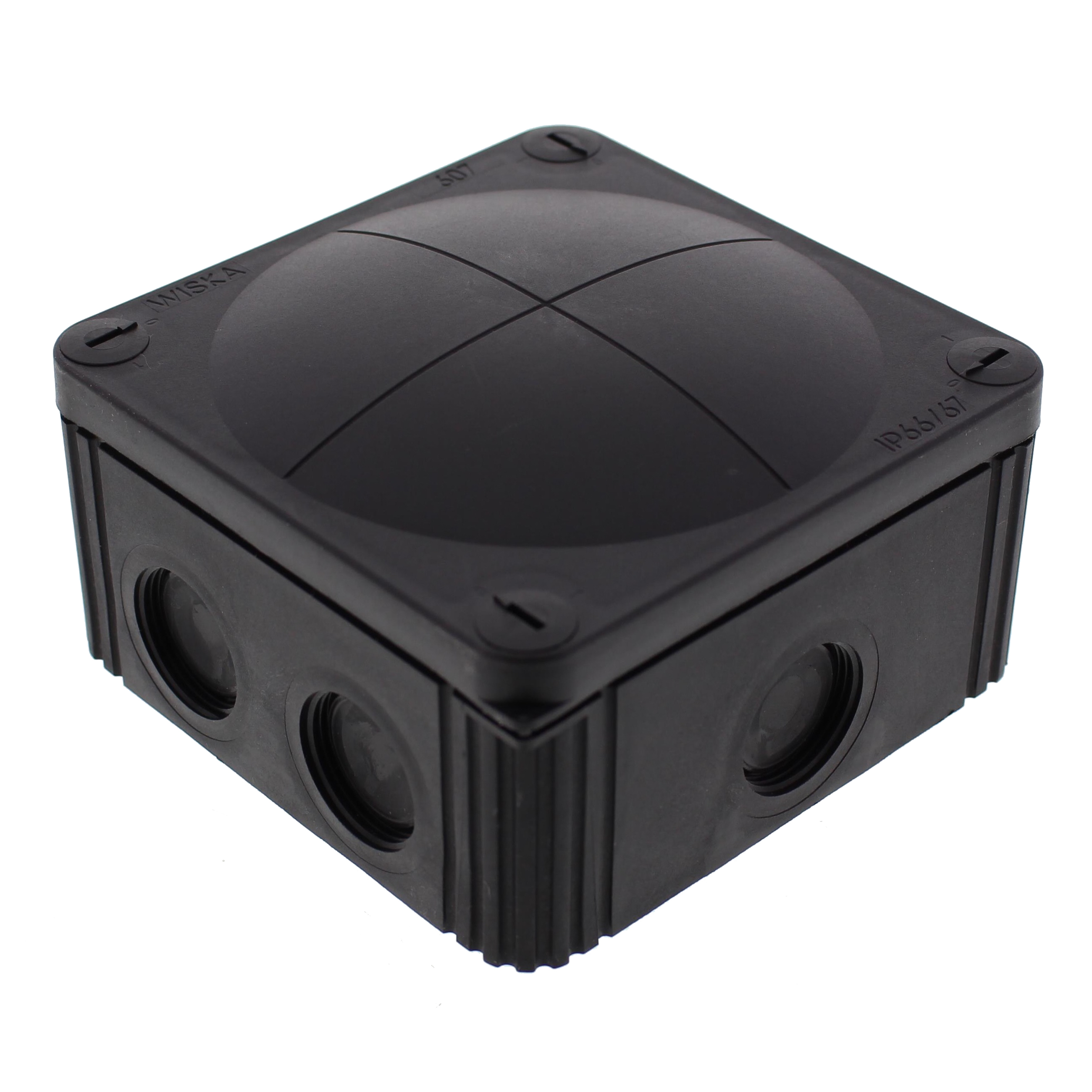 COMBI 607/Leer IP67 Black Junction box [no T/B c/w 2x KRM's]