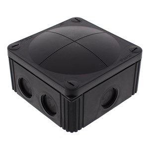 COMBI 607/Leer IP67 Black Junction box [no T/B c/w 2x KRM's]