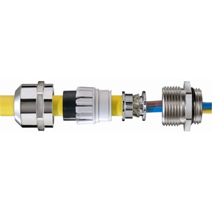 EMSKV-L 25 EMV-Z IP68 Nickel plated gland c/w EMC earth