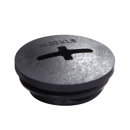 EVSG-ORD63 Black RAL9005 IP68 Stop end c/w O Ring sealing