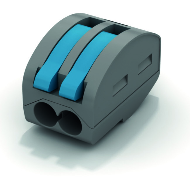 SBOX2/100 [Box of 100pcs] 2 Pole 32 amp Lever Connector push in Terminal