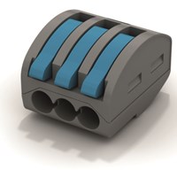 SBOX3/100 [Box of 100pcs] 3 Pole 32 amp Lever Connector push in Terminal